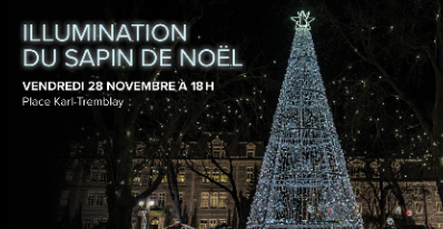 Illumination du sapin de Noël