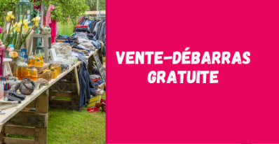 Vente-débarras gratuite