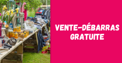 Vente-débarras gratuite
