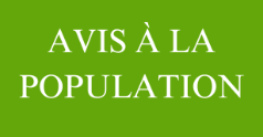 Avis à la population - Passerelle Van Dun-Richard