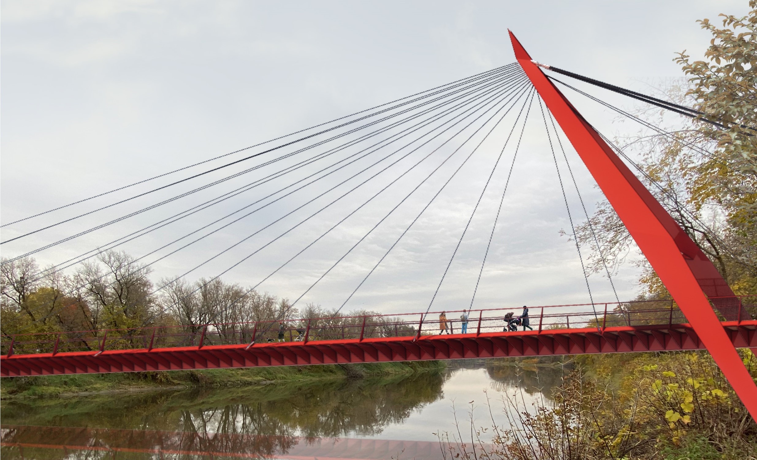Construction de la passerelle Van Dun-Richard